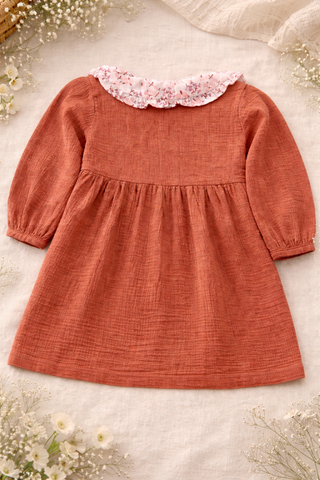 Rust Petal Tale - Muslin