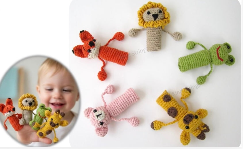 Crochet Finger Puppets Set of 5