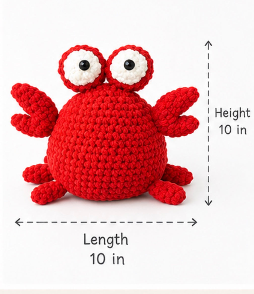 Crochet Crab Plush Toy