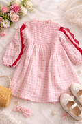 Rosé Heart Smock Dress