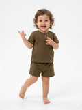 Chocolate Brown Henley Set
