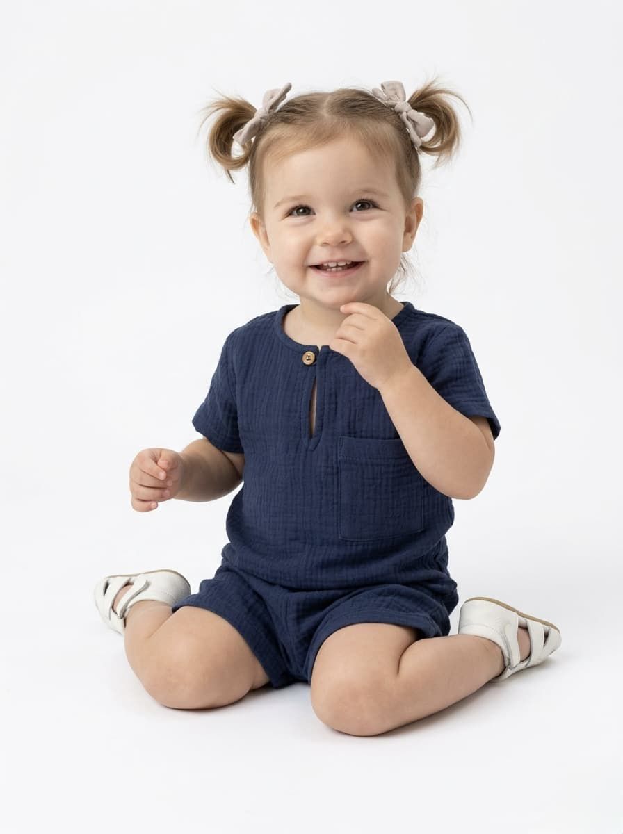 Blue Henley Set