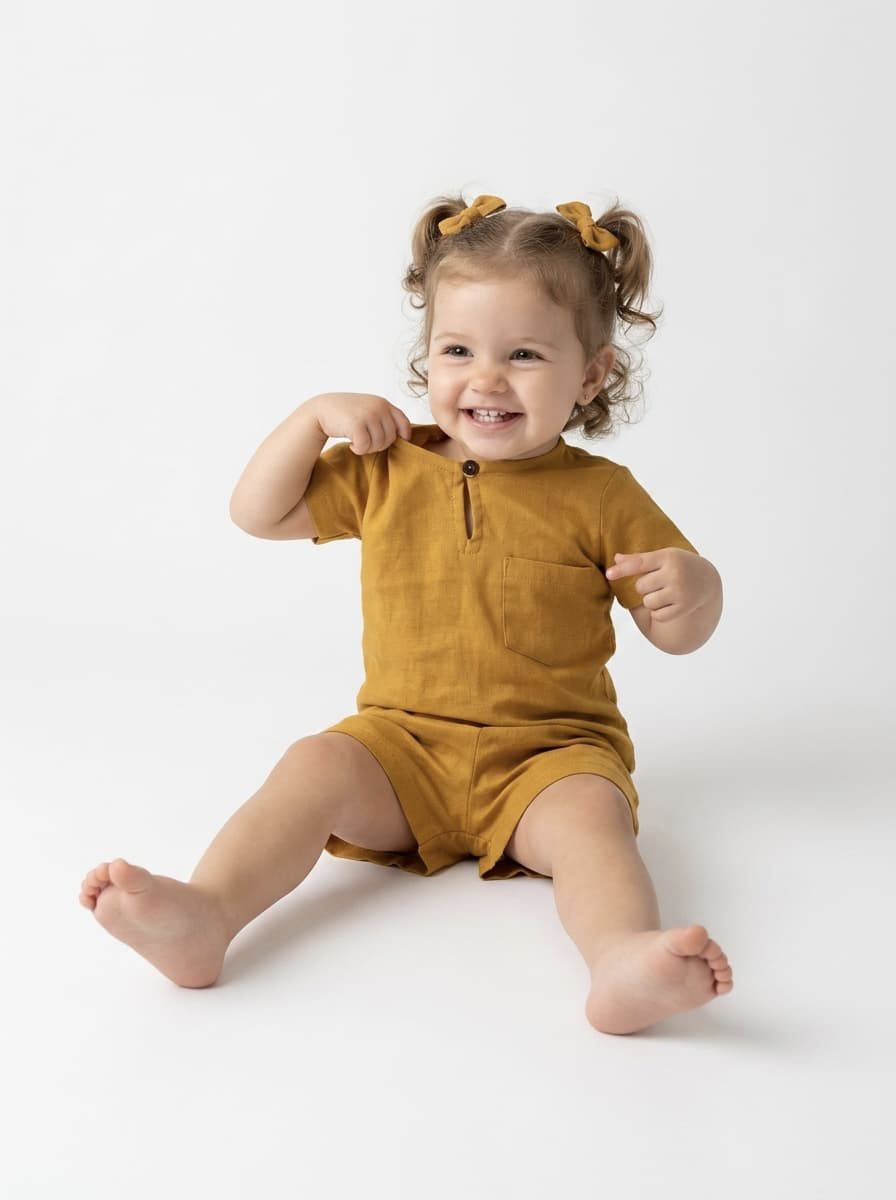Mustard Henley Set