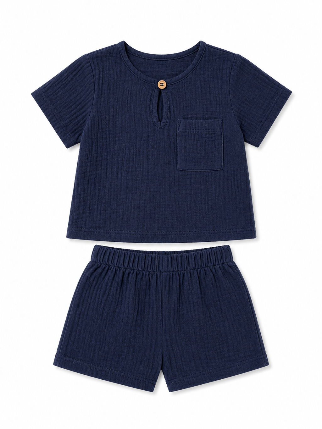 Blue Henley Set