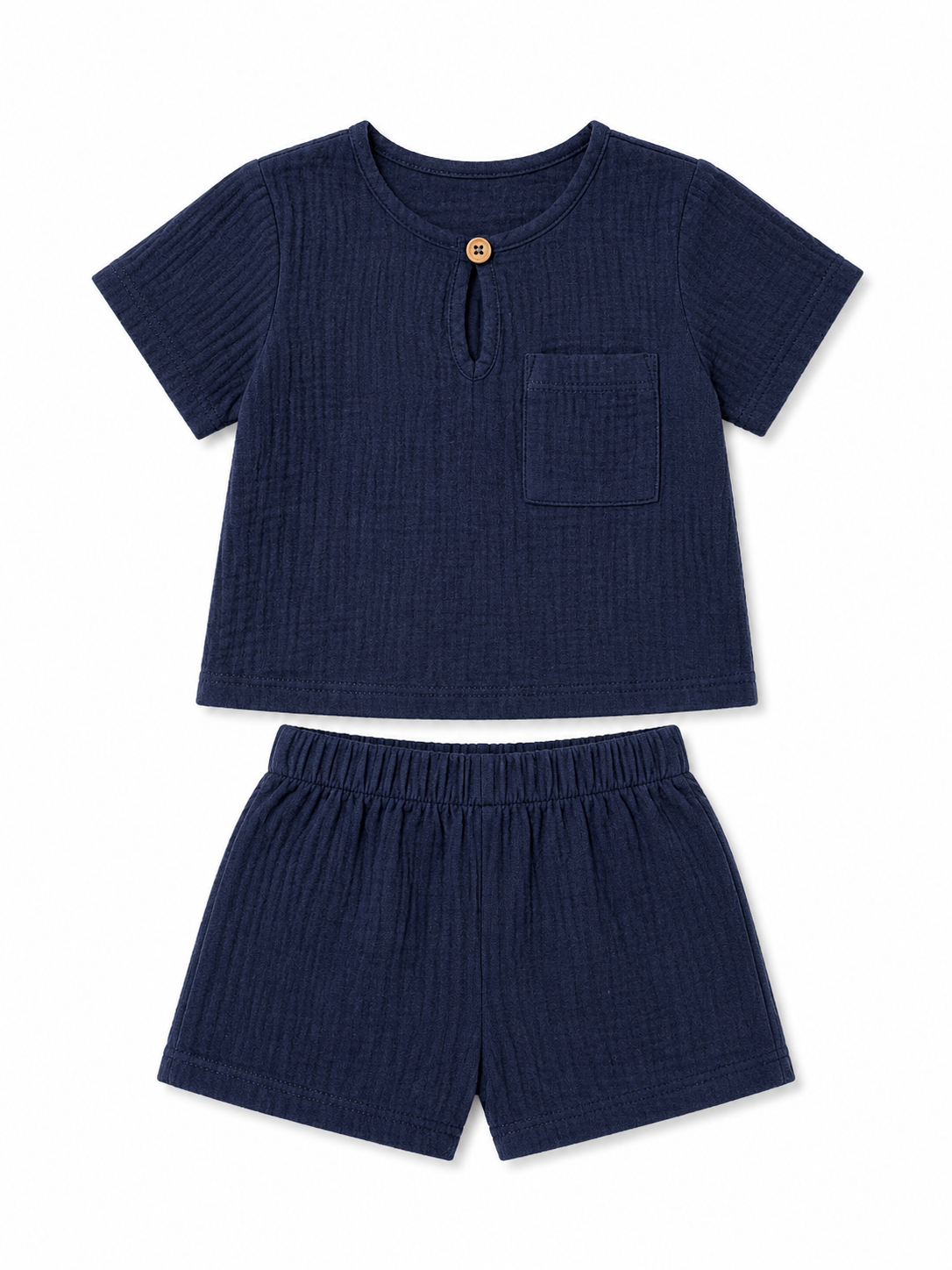 Blue Henley Set