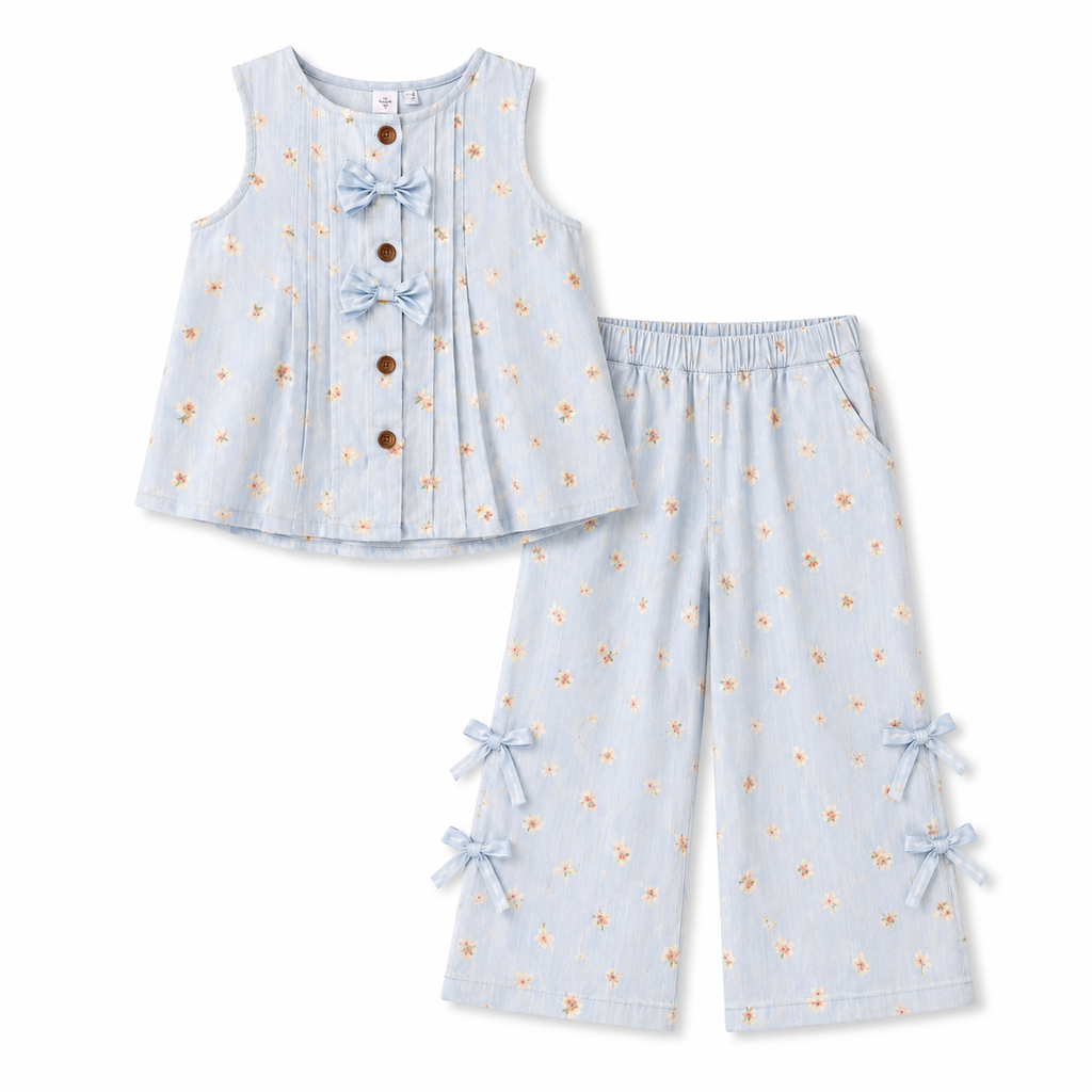 Sky Blue Printed CoordSet