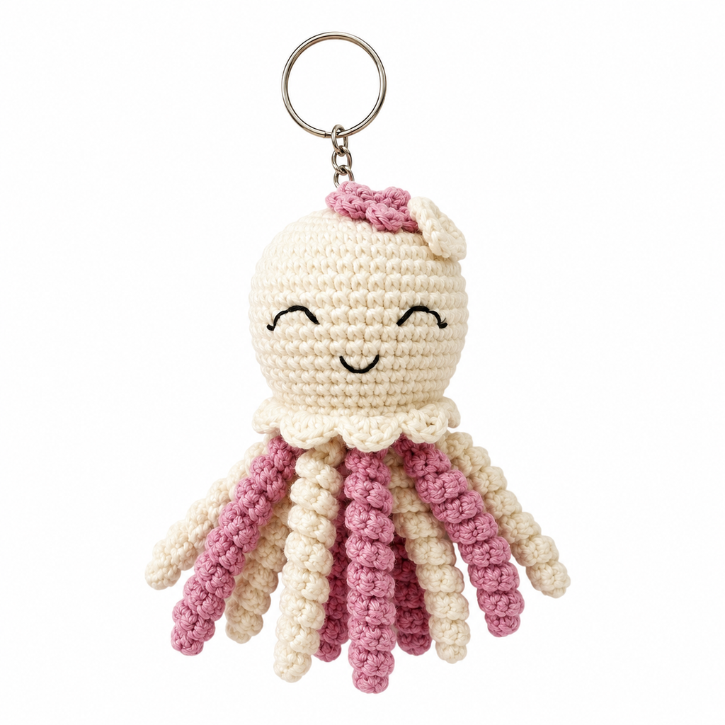 Crochet Octopus KeyChain
