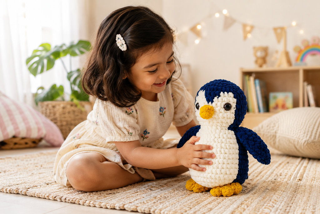 Crochet Penguin Plush Toy