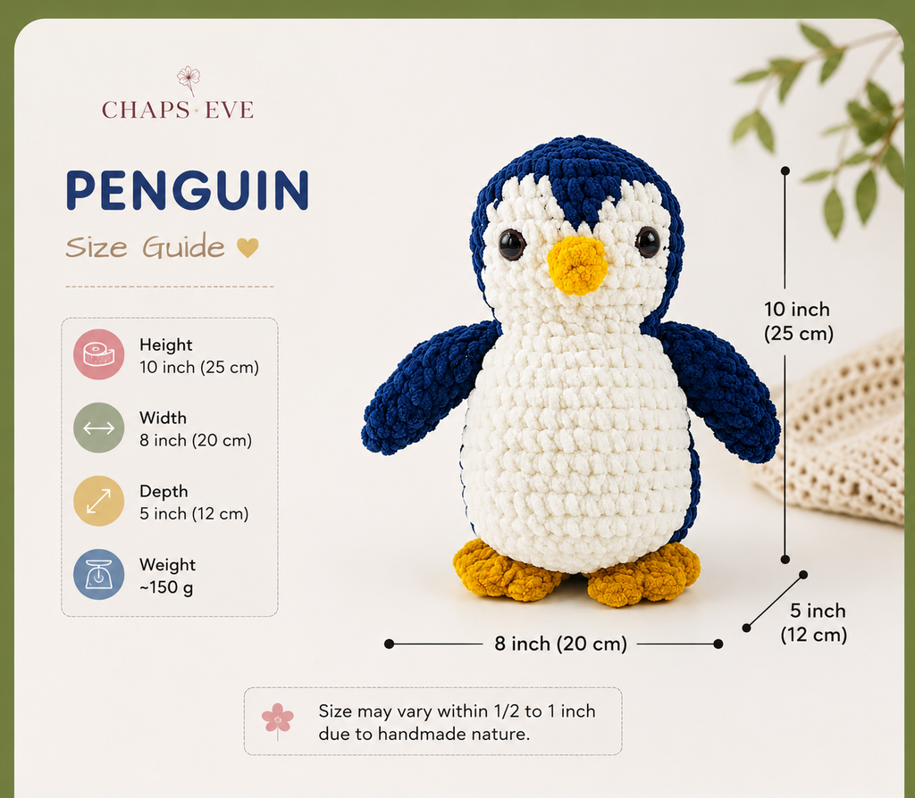 Crochet Penguin Plush Toy