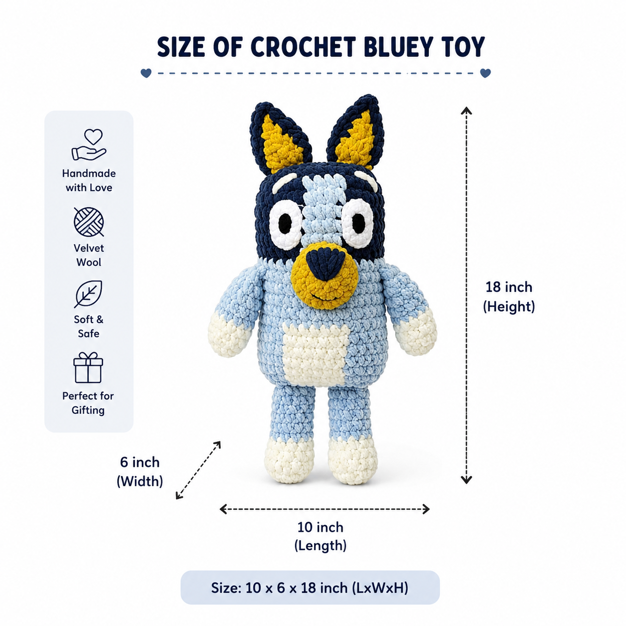 Crochet Bluey Plush Toy