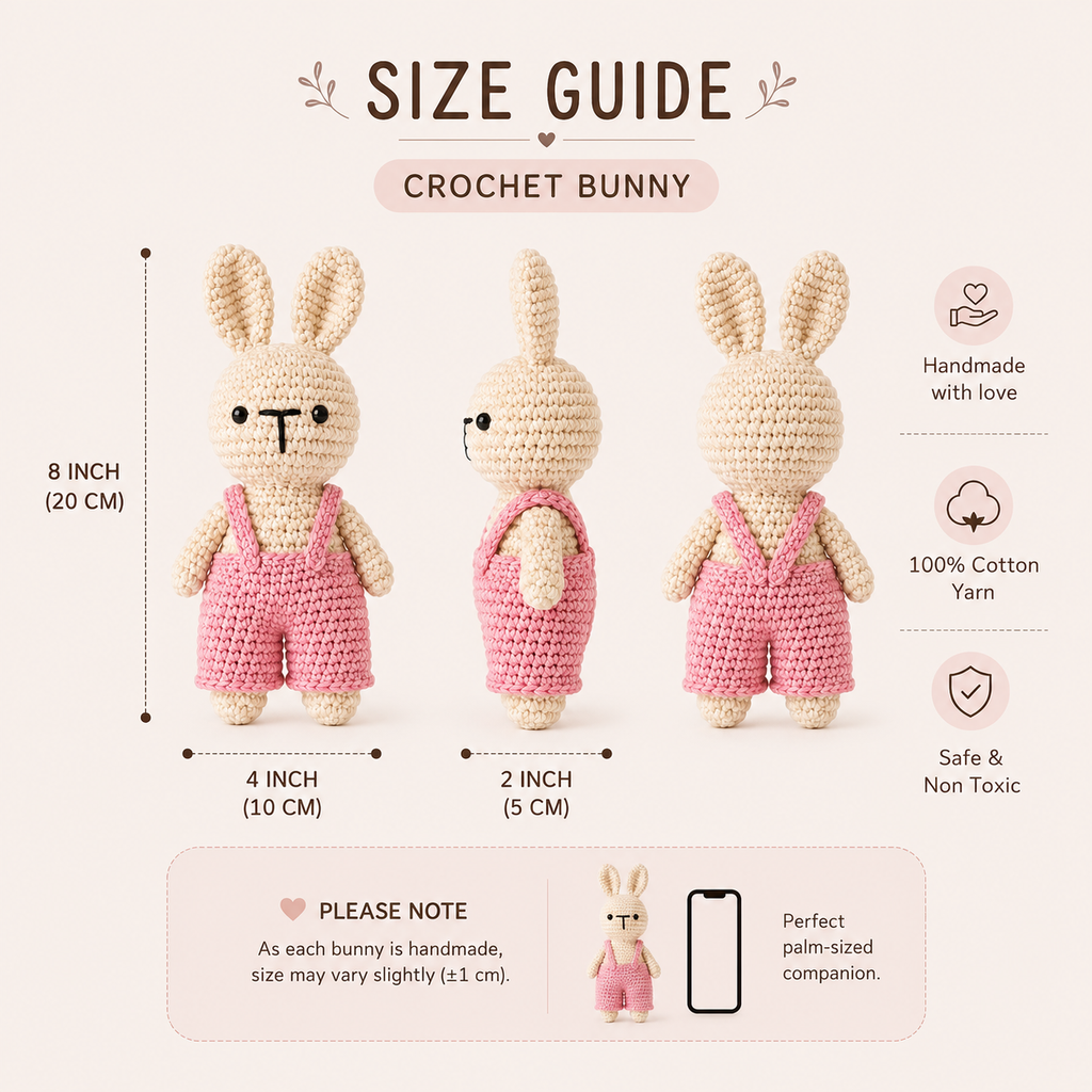Crochet Bunny Toy 8inch