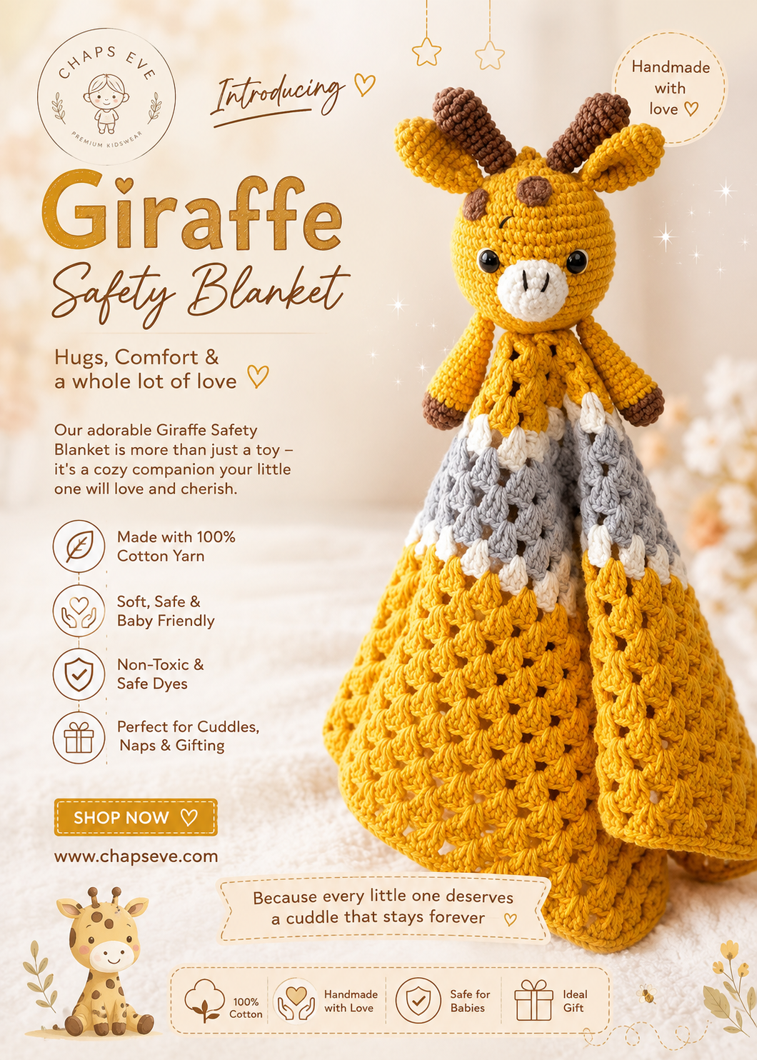 Giraffe safety Blanket